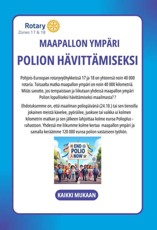maapallon ympäri polion hävittämiseksi