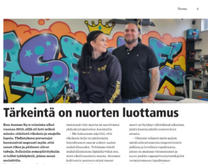 Kuvakaappaus lehtijutusta 